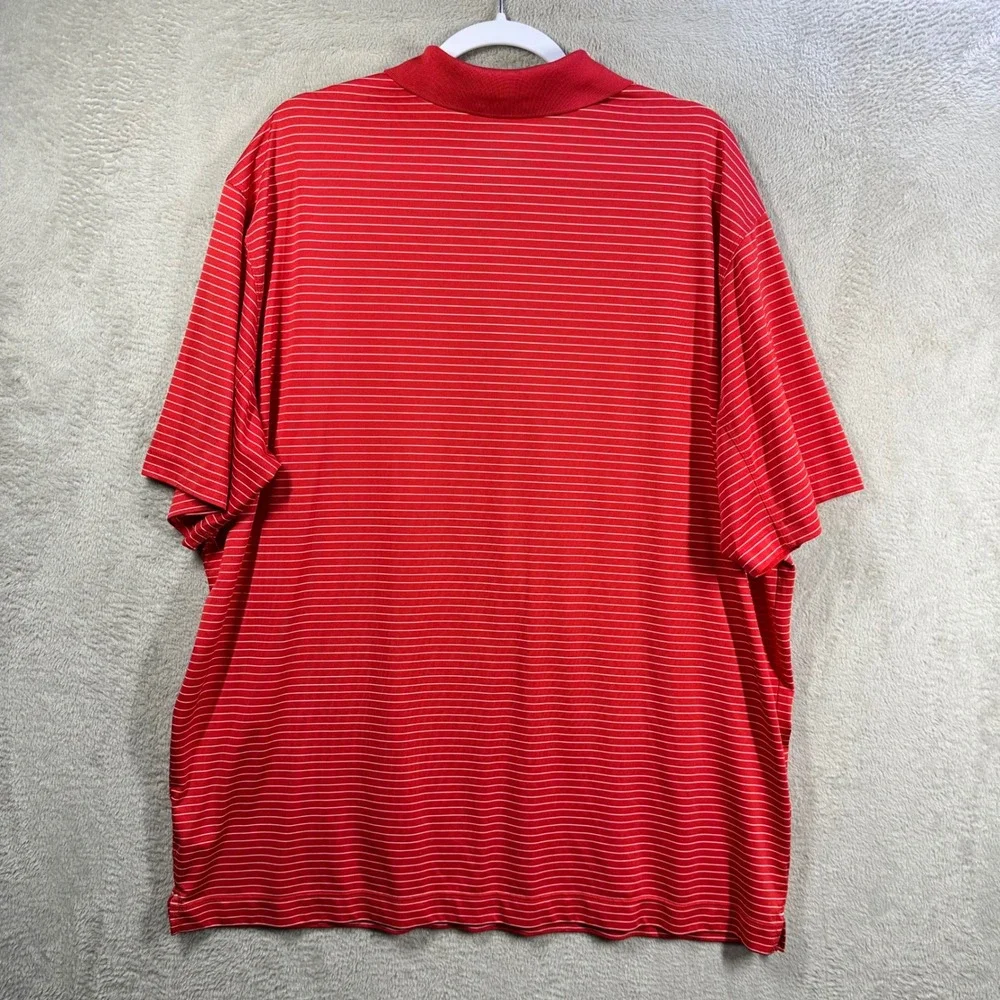 Nike Ohio State Polo Mens 2XL Red Striped Buckeyes NCAA Golf Shirt 4958
